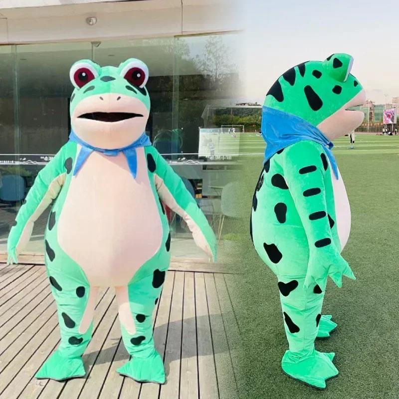 Vianočný disfraz maskot žaba karikatúry kostým nafukovací kostým nafukovacie pre dospelých Performance oblečenie ropucha plynový model vtipný deco kerr2