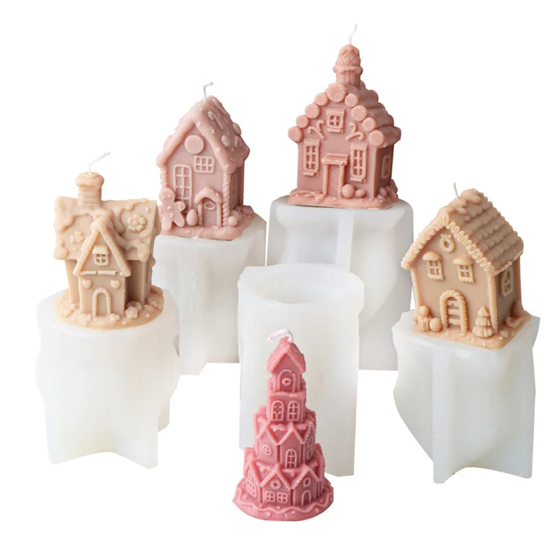 Vianočný dom Candy House Silikone Sviečka forma perník