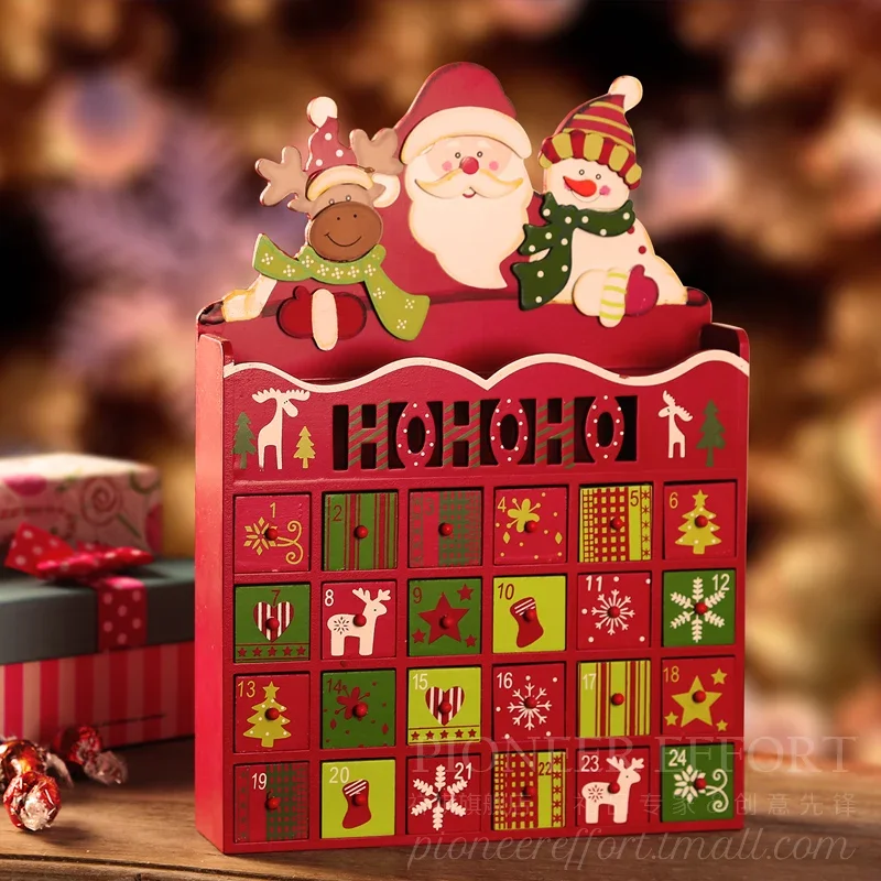 Vianočný starý muž Snowman Elk Calendar Box