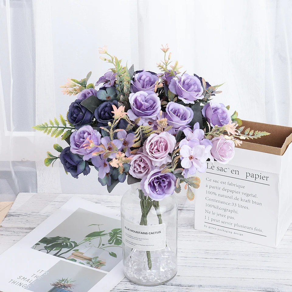 Vianočný veniec Svadobná kytica Party Príslušenstvo pre večierky Guľôčky Hydrangea lopta Rose Používa sa na výzdobu vázy v domácej miestnosti