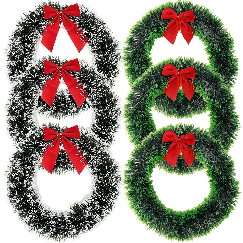 Vianočný vianočný vianočný strom DIY Garlands Vine Rings Rings Rattans Door Wall zavesenie závesné ozdoby Novoročné slávnostné dekorácie