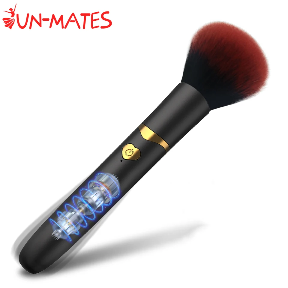 Vibračné make -up kefy Massager Silný šok ženský orgazmus klitorisový stimulátor
