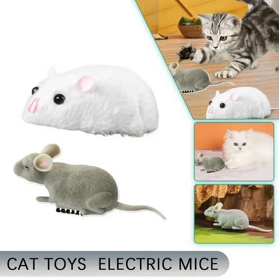 Vibračné plazivé, plyšová myš na poháňanie batérie PETS, automatické únikové roboty, hračky pre mačky, elektrickú myš, hračky,