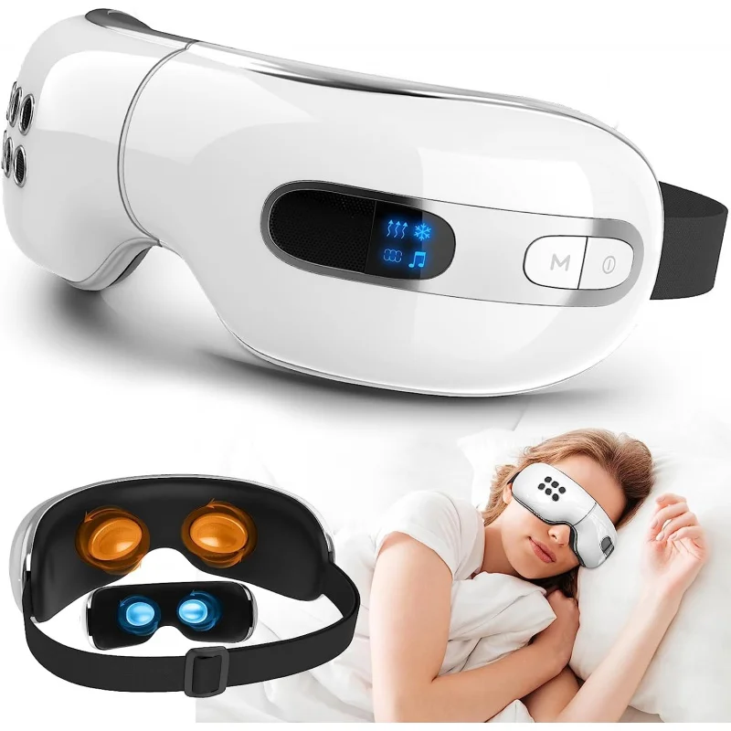 Vibrácie vzduchu Horúce chladné oči Massager s tepelnou komprimovanou maskou na starostlivosť o oči s hudbou