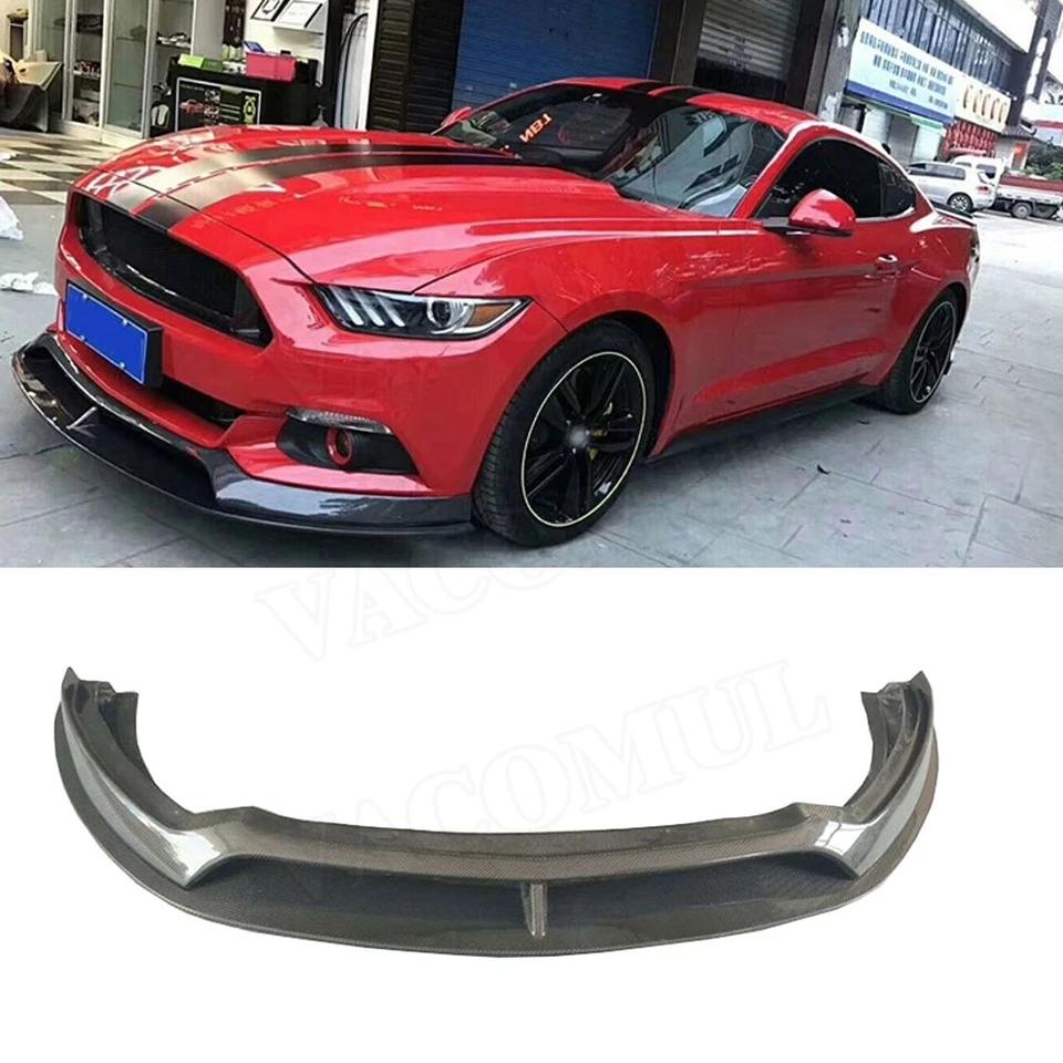 Vicomul Front Lip Spoiler pre Ford Mustang Coupe 2015 2016 2017 AC Style Ac Style Carbon Fiber Hlava Bumper Brady brada Lapchet Guard CAR Styling