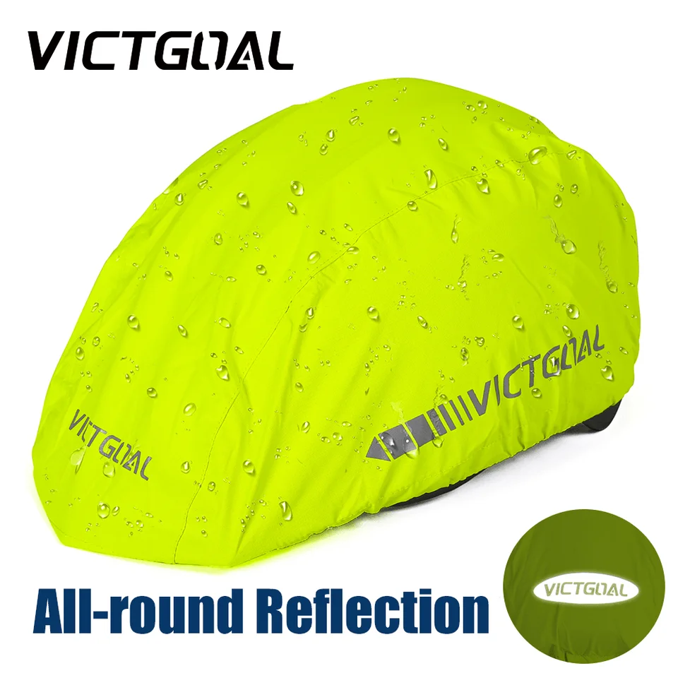 VICTGOAL BICYCLE Helma vodotesný kryt s reflexnou pruhovou cyklistickou prilbou Rain Crys