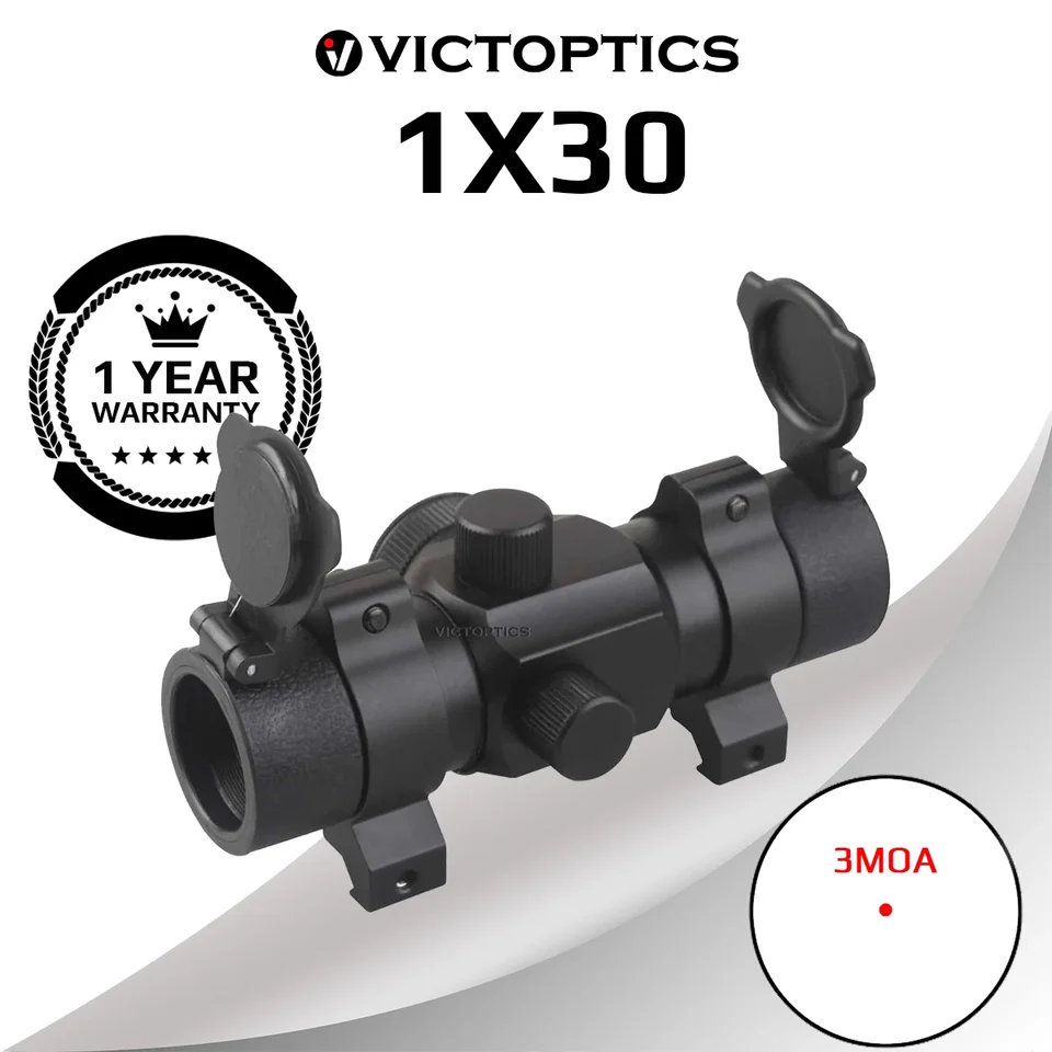 Victoptics 1x30 Hunting Red Dot Rozsah pre .223 5,56 mm strelných zbraní a Airsoft