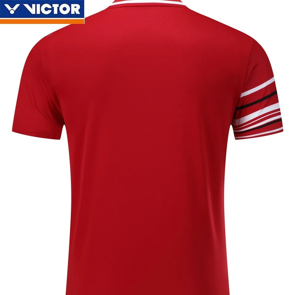 Victor2024 New Badminton Jersey s krátkym rukávom s krátkym rukávom a dámskym priedušným bedmintonovým tréningovým dresom Jersey