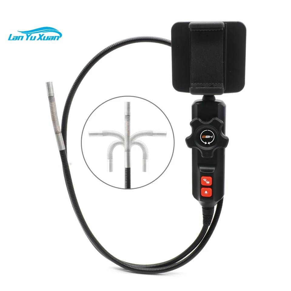 Video Borescope UW21 dvojcestný kĺbový kĺbový boreskop pripojený k OTG mobilného telefónu Borescope s