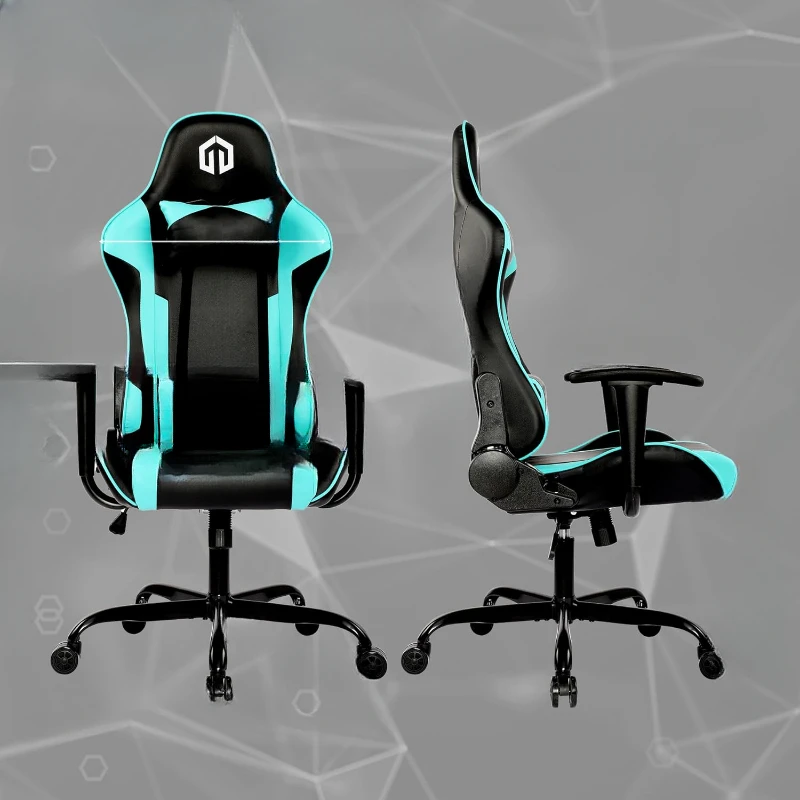 Video Gaming Stolic s opálením nad hlavy a bedrového vankúša nastaviteľné stoličky pre kanceláriu a študovať vysoký operadlý chrbát (bk/mincovňa)