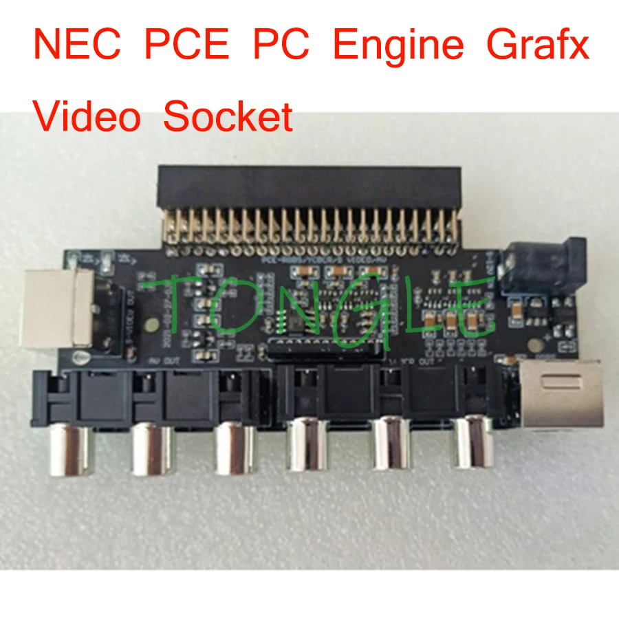 Video soket motora NEC PCE-PC, AV, RGBS rozhrania, TV GRAFX, AC, RGBS, Conceter pre retro arkádu, herný stroj, nový