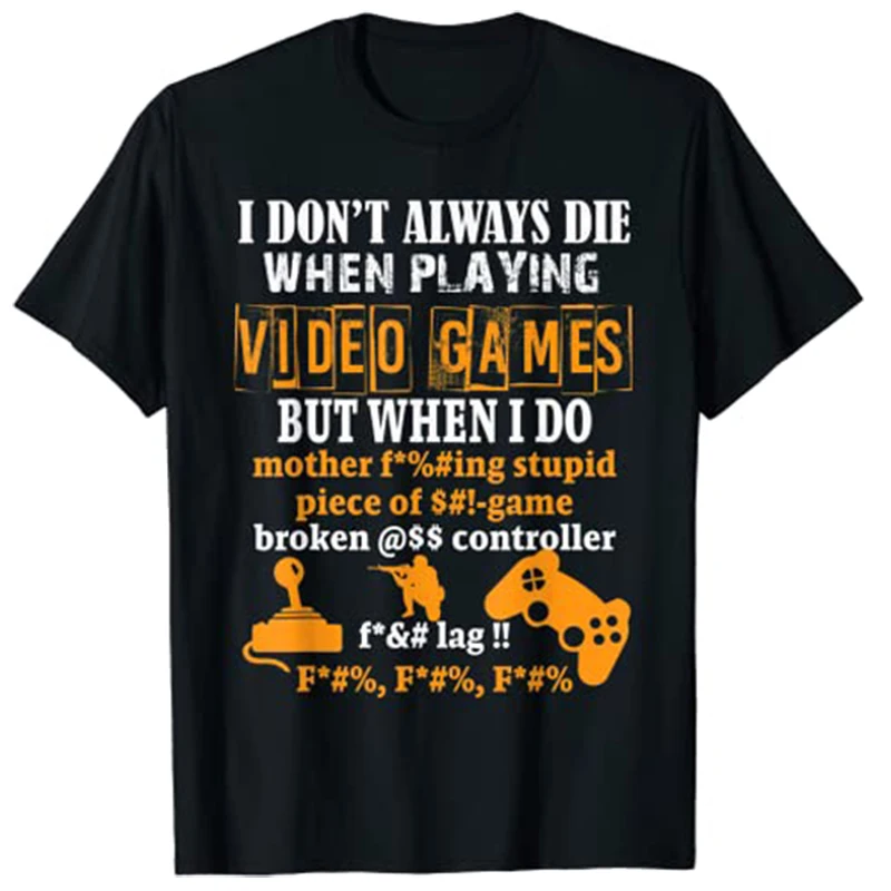 Videohry Tričko Funny Gamer Tee pre konzolu Gaming Fans Tir tričko