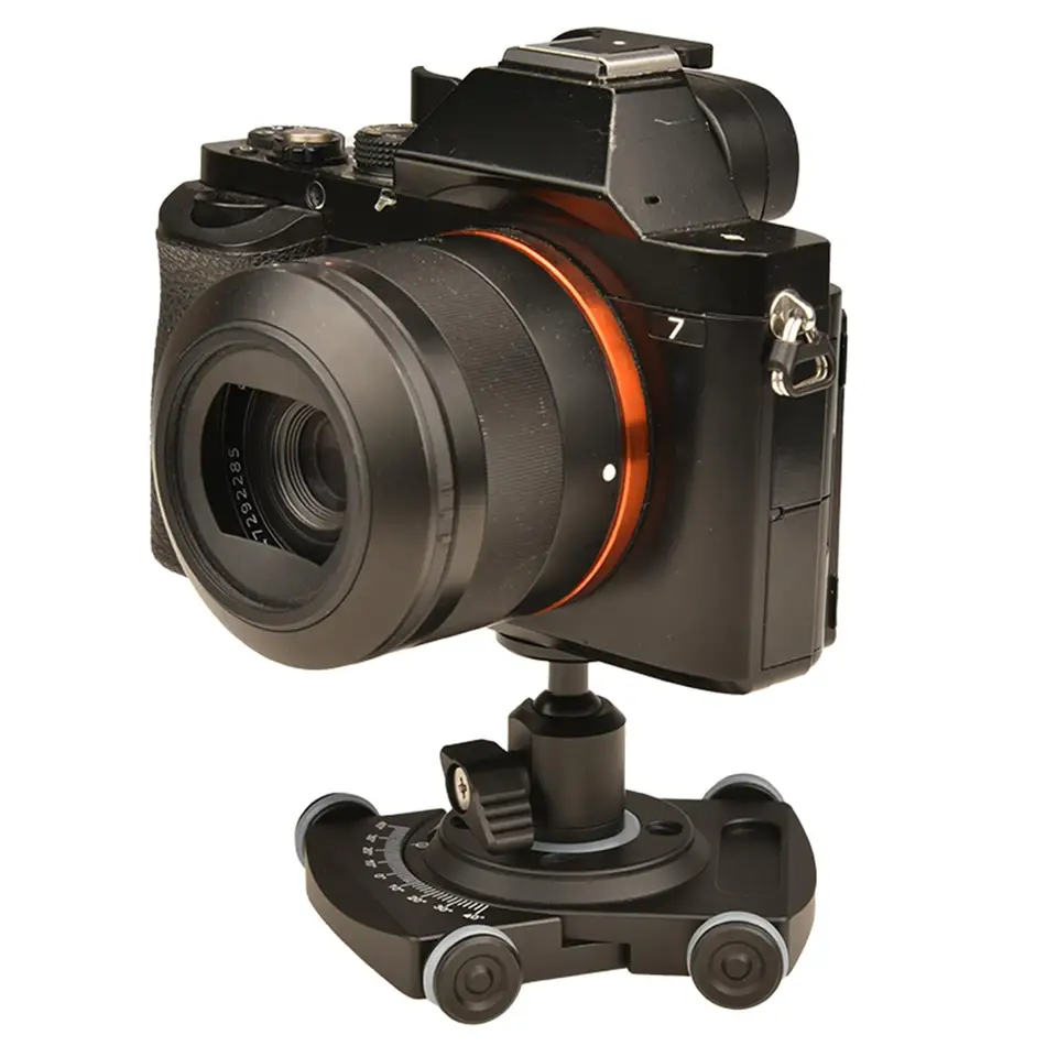 Videokamera s fotoaparátom Videokamera automobil Elektrický koľajový vozík s vozíkom s svorkou pre fotoaparát pre smartfón