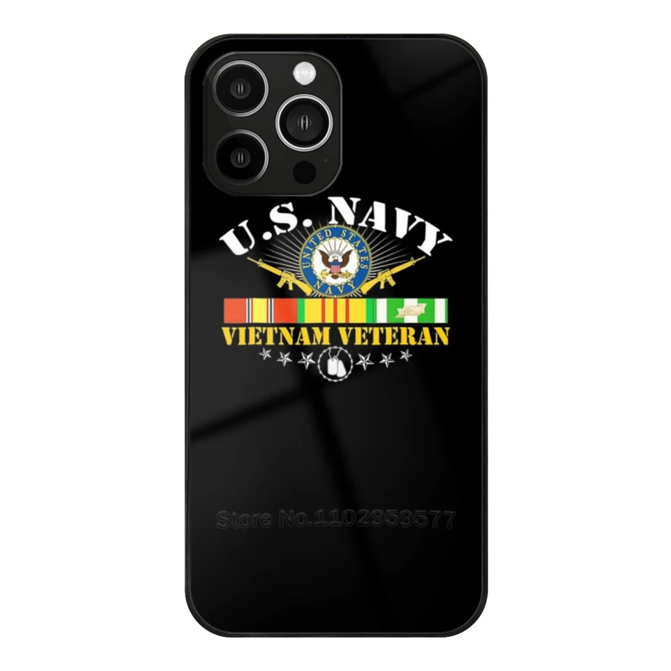 Vietnam veterán USA Vlajka Vietnam veterinárna vlajka sklenená puzdro pre iPhone 15 14 13 Pro 11 12 7 8 Plus xr x x x max