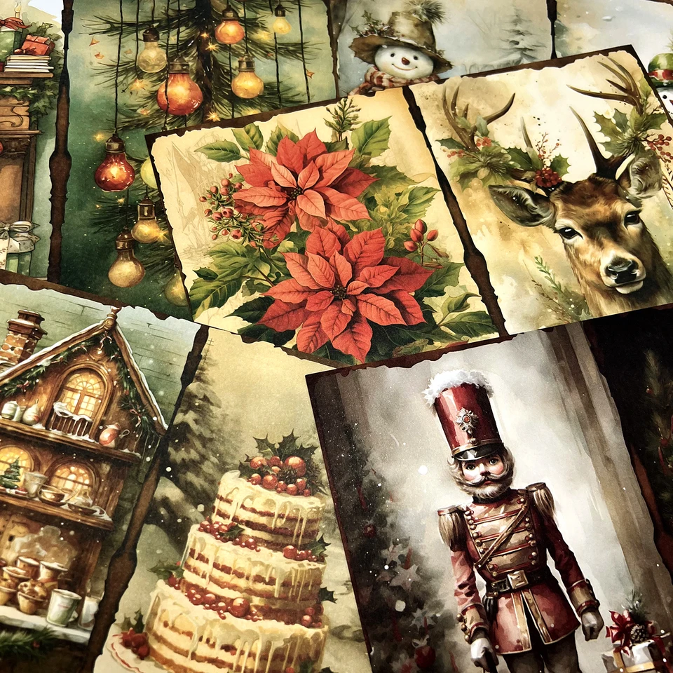 Viguscraft 10Sheets A5 Veľkosť vianočné dekorácie domáceho denníka Magazine Scrapbooking