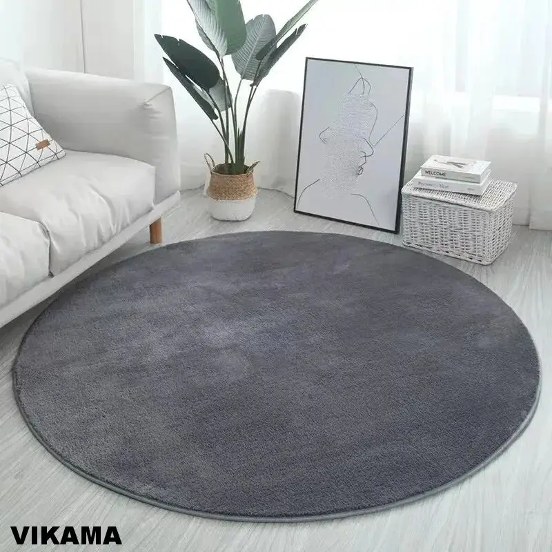 Vikama 80x80cm Solid Coral Velvet Obývacia izba Konferenčný stolík Koberec Spál