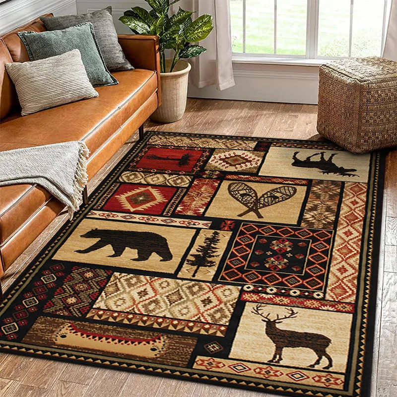 Vikama American Country Carpet Household Light Luxury Spálňa Obývacia izba Koberec Hotel Homestay plný koberca