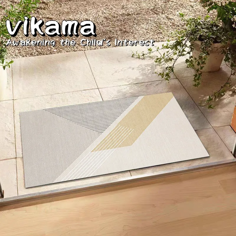 Vikama nekĺzavý a olej odolný voči dierovanej zemskej podložke, geometrický vzor, ​​pre kuchyňu a vchod mojej melódie