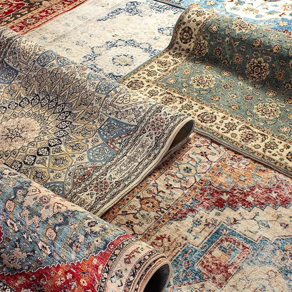 Vikama umývateľná skladacia imitácia Cashmere koberce vstupné dvere rohož Perzský retro štýl obývacia izba spálňa posteľ Soft