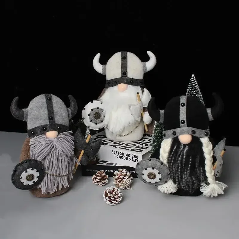 Viking bojovník trpaslíci Drwarf Prírodná živica remeslá socha domov obývacia izba Desktop Outdoor Halloween vianočná dekorácia