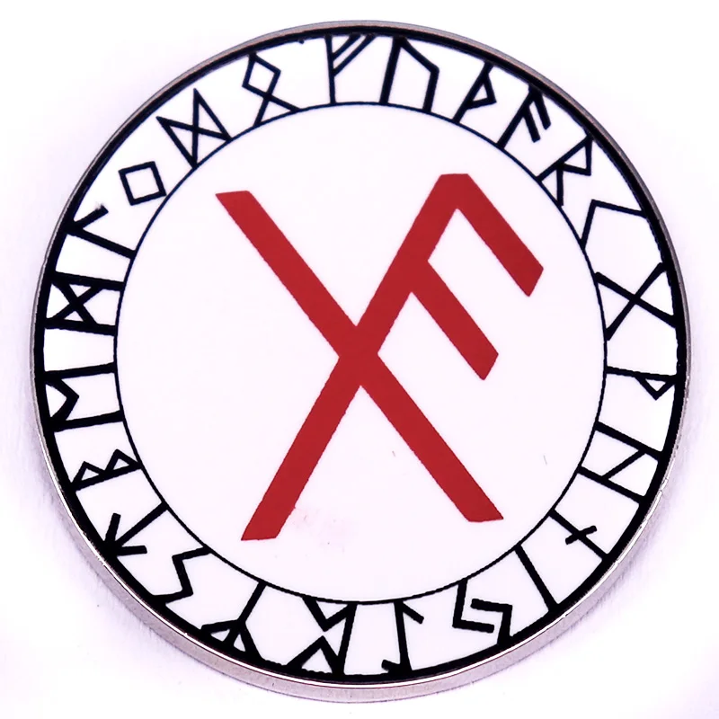 Viking Rune Gibu Auja Smalt Pin Hat batoh zdobí veľa šťastia a úspech