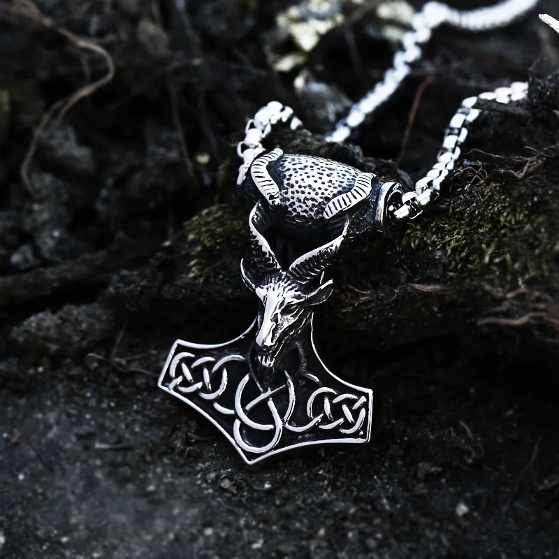 Vikings prívesok Thor kladivo talisman severský náhrdelník z nehrdzavejúcej ocele nórske vikingové šperky bp8-536