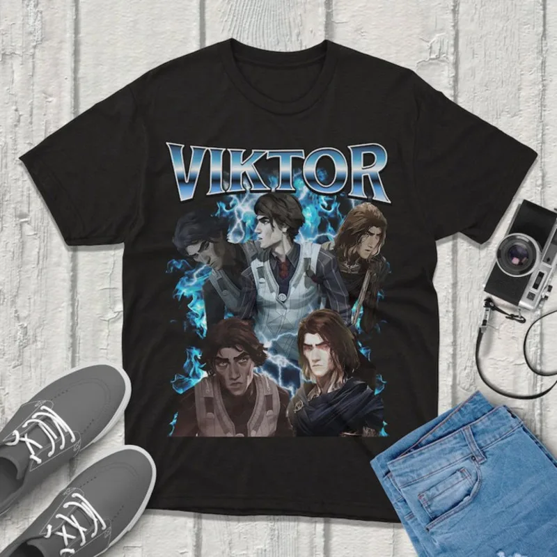 Viktor Arcanes Tričko Unisex vintage legesewear liges leglenovej košele anime oblečenie Fanmerch lol tone cval anime anime