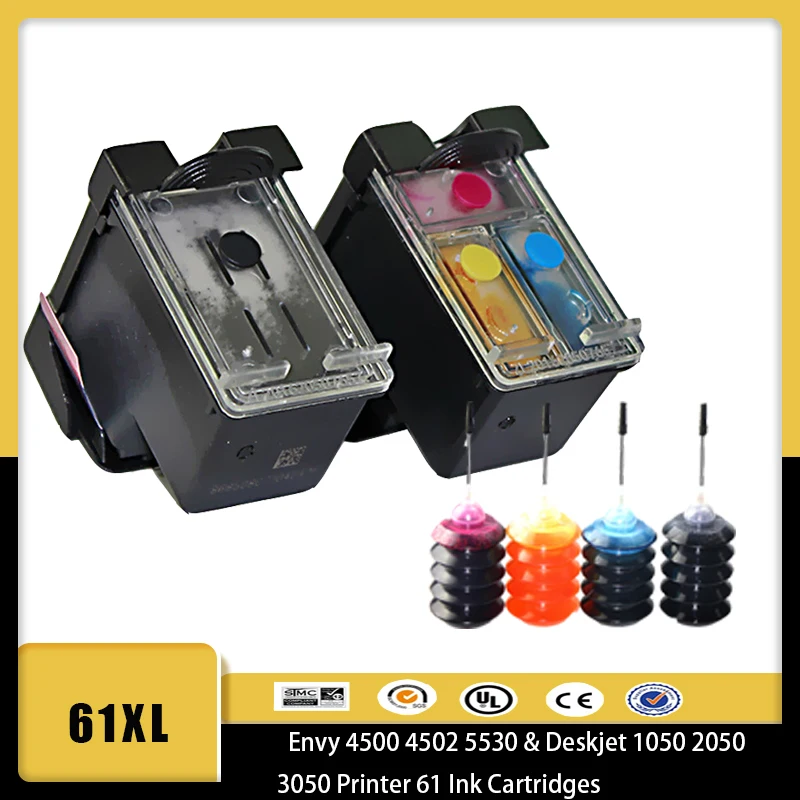 VILAXH 61 XL Atramentové súpravy pre HP 61XL pre HP61 Envy 4500 4502 5530 a Deskjet 1050 2050 3050 Tlačiareň 61 Atramentové kazety