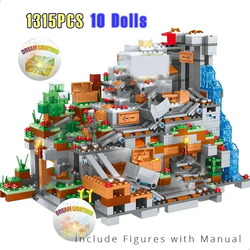 Village Special Edition Stavel Blocks With Steve Action Figures kompatibilný môj svet set hračiek 1315ks bloky