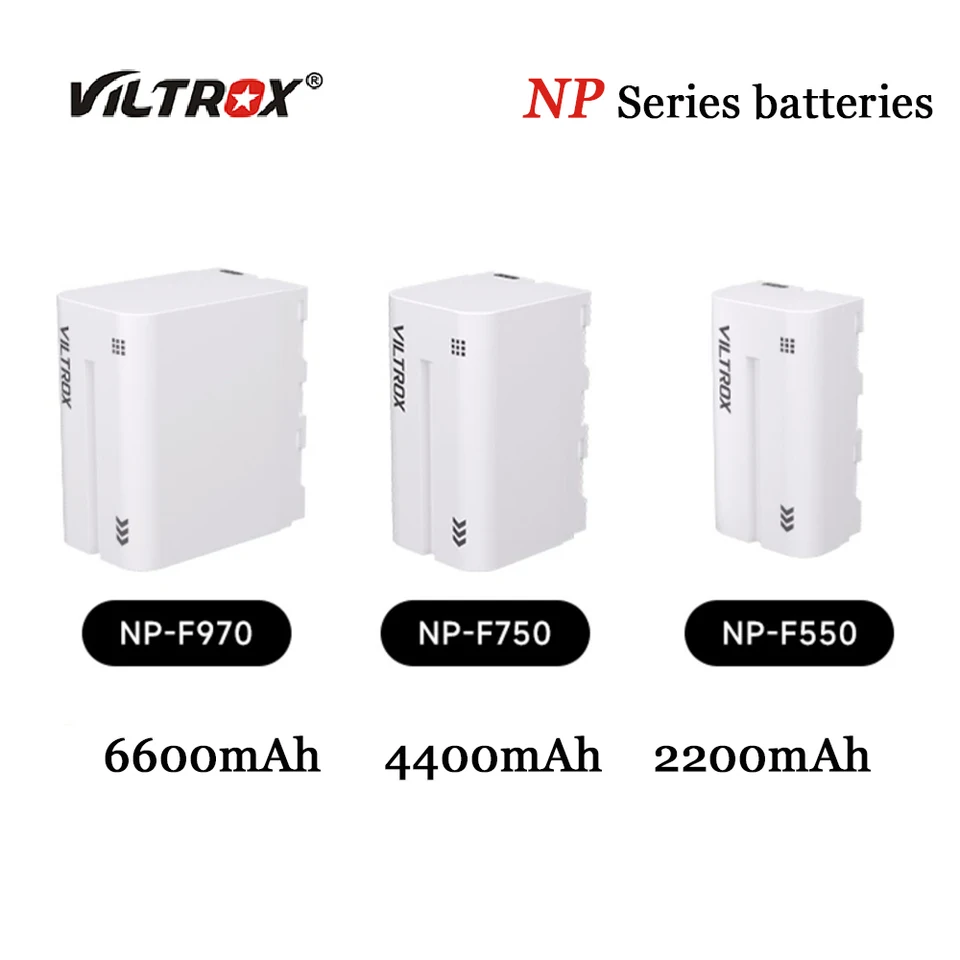 VILTROX NP-F550 NP-F750 NP-F950 Vysoko kapacitná súprava na nabíjačku fotoaparátu Duálne rýchle nabíjanie pre video svetlo monitor