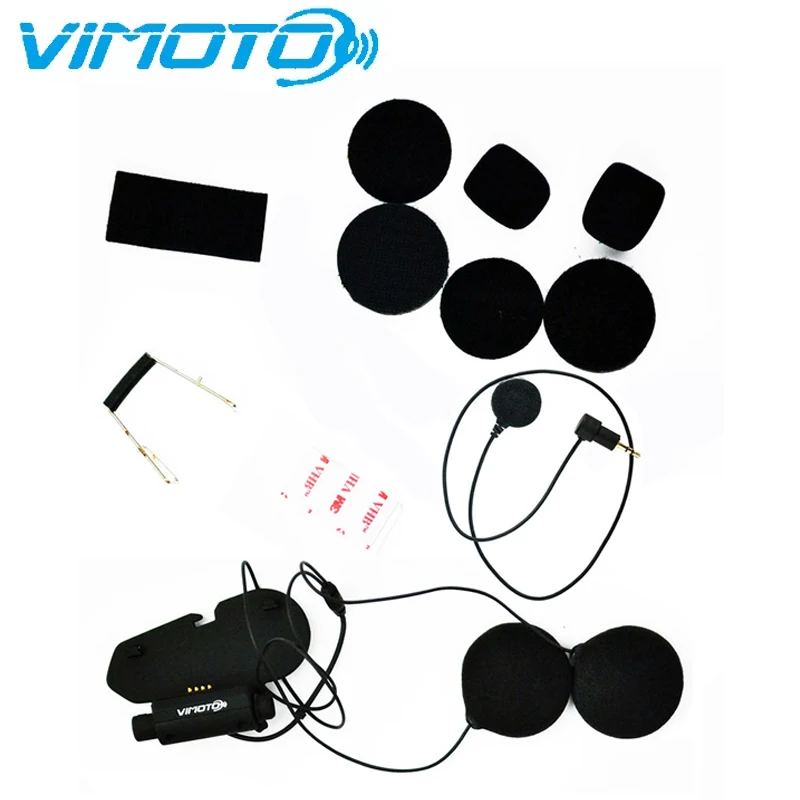 Vimoto V6 V3 Originálny motocykel BT prilba náhlavná súprava Základné príslušenstvo Kit Soft Soft Serphone Uzalka mikrofónu pre celú tvár prilbu