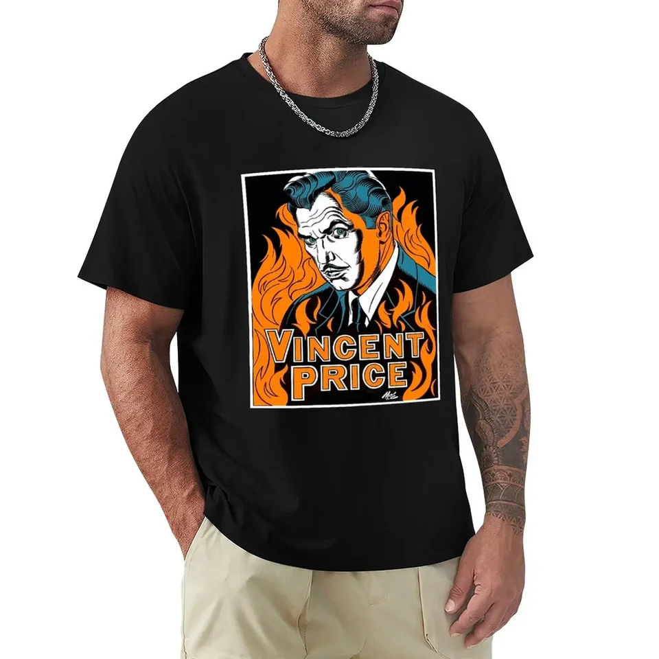 Vincent Price Master of Horror T-Shirt Sports Fan Short Graphic Funny Black for Men Highweight Round Gollar Outfits Funny 2024