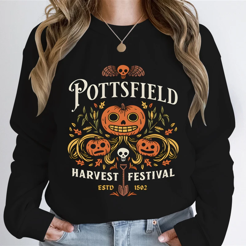 Vinobranie kostra tekvica halloween módna mikina mikiny Ženy vtipné halloween lebka tekvicová rastlina Ženy mikiny mikiny