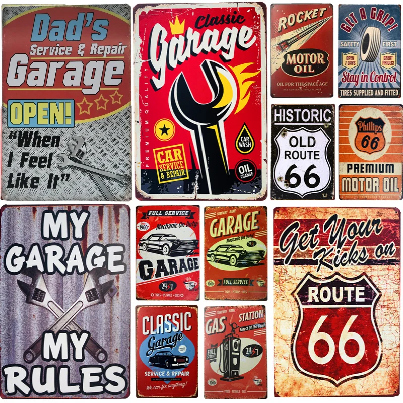 Vinobranie otec garážové náradie Kovové plechové značky Olejový bar Rustikálne plakety nástenné umenia plagáty Muž Cave Pub Retro Wall Decor Iron Plate maľba maľba