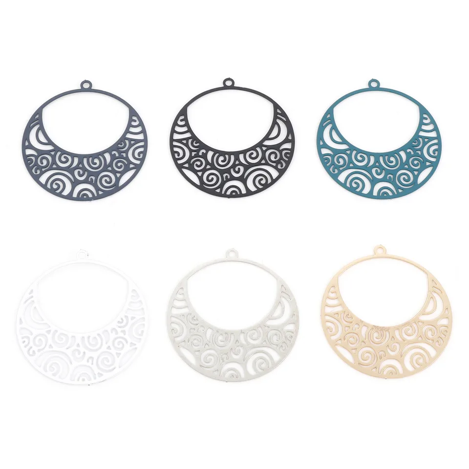 Vinobranie železná zliatina Filigree Zakladanie kúziel Multicolor Round Spiral Dutlow Covendants