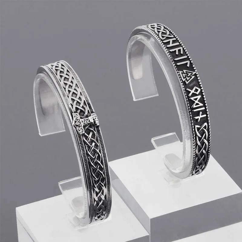 Vintage 316L z nehrdzavejúcej ocele Viking Rune Ratraclet for Men Fashion Amulet nórsky náramok motorov
