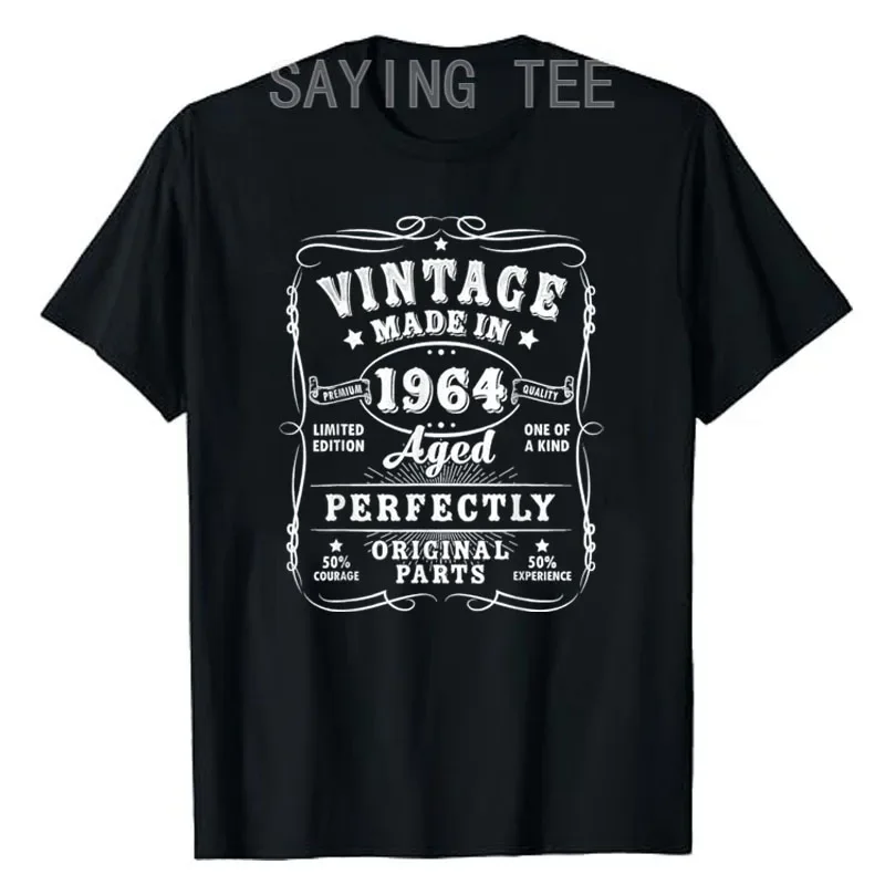 Vintage 60. narodeninové dekorácie Muži vtipné 1964 60 narodeninové tričko Daddy B-Deň prítomných darčekov Darče