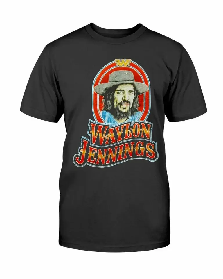 Vintage 70. rokov 80. rokov Waylon Jennings Concerte Tour Country Rock Tee T-Shirt S-5XL