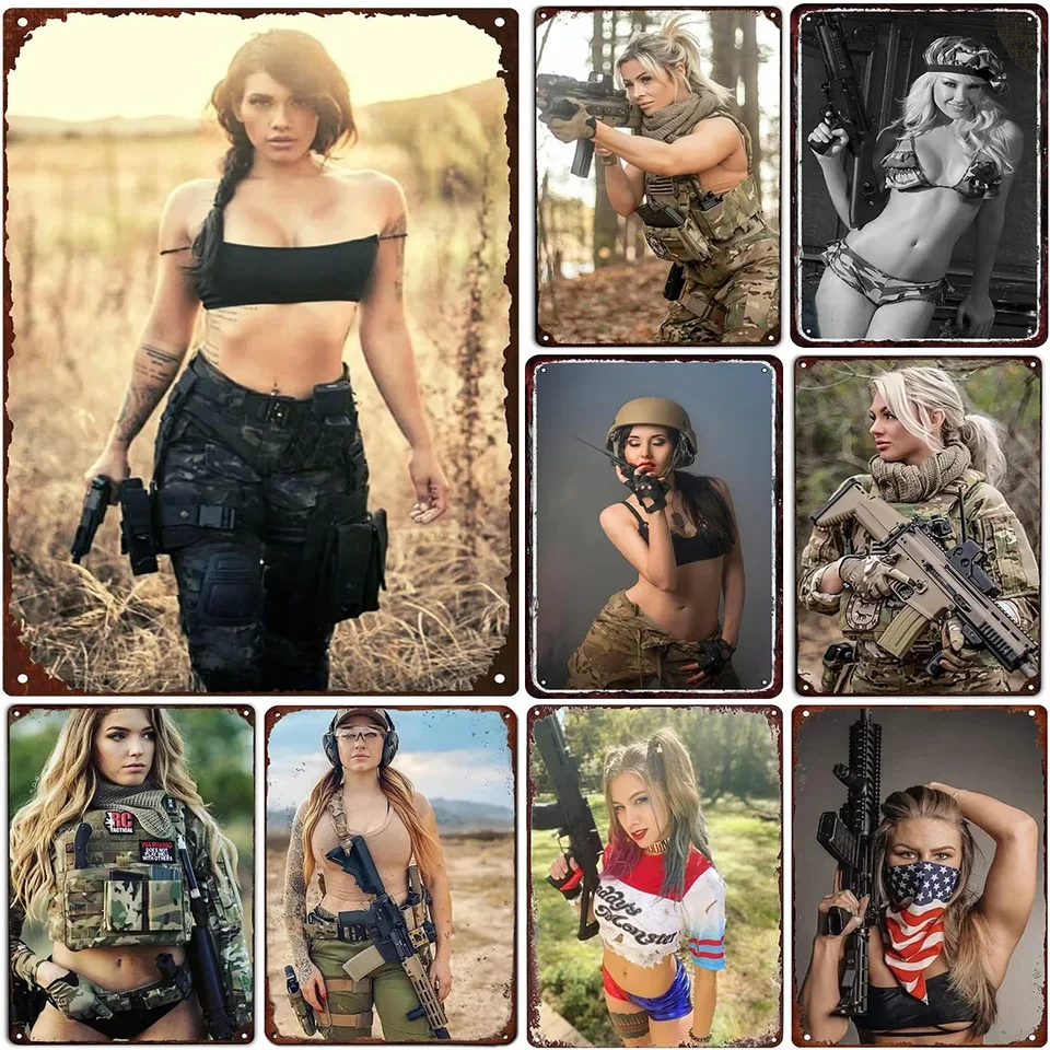 Vintage armáda Pinup Girls With