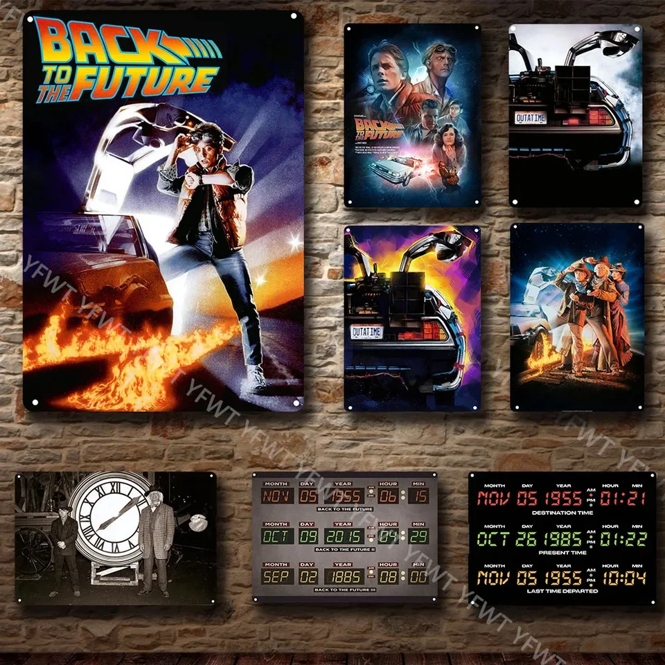 Vintage Back to the Future Metal Tin Signs Decor Decor for Bar Pub Club Man Classic Movie Plagáty pre domáci dekor