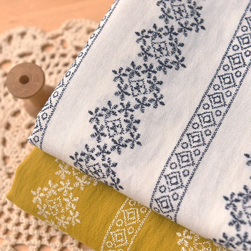 Vintage bavlna a ľanová tkanina pre oblečenie košeľu cheongsam obrusový handnade DIY tkanina