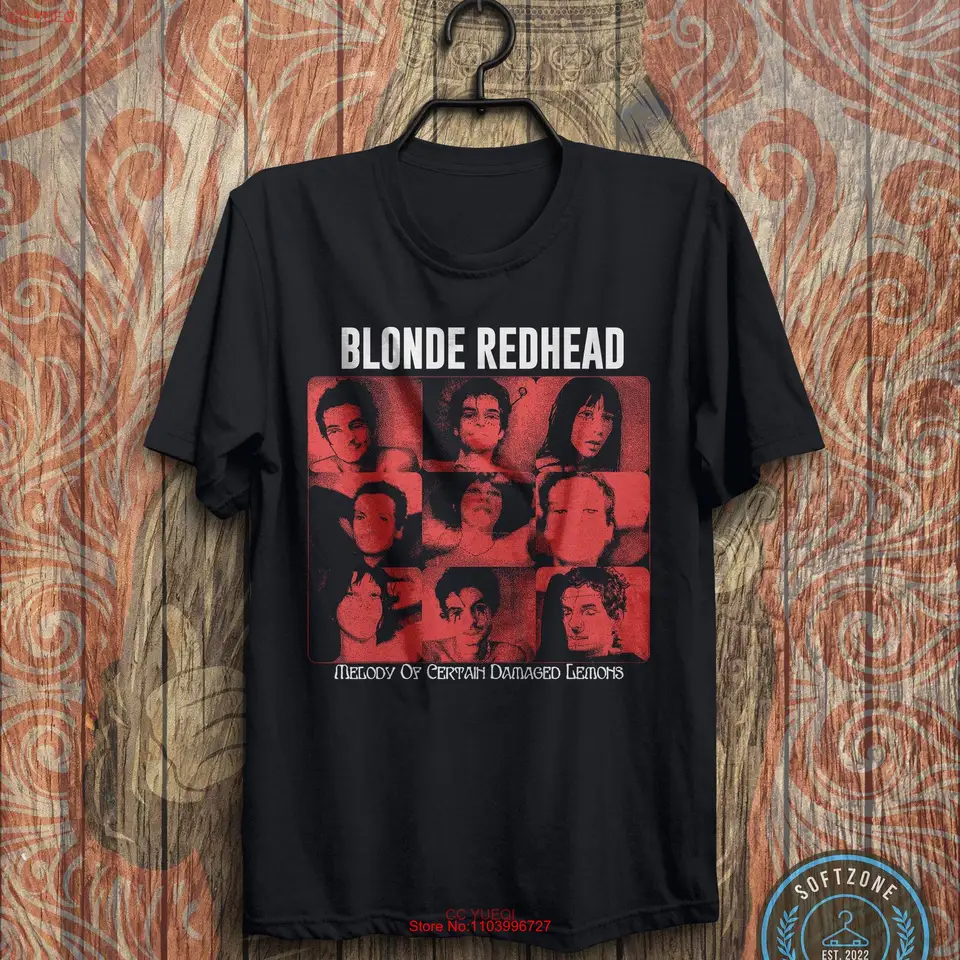 Vintage blondínka Redhead Člen T Trišt Tour Rock Band Hudba dlhé alebo krátke rukávy