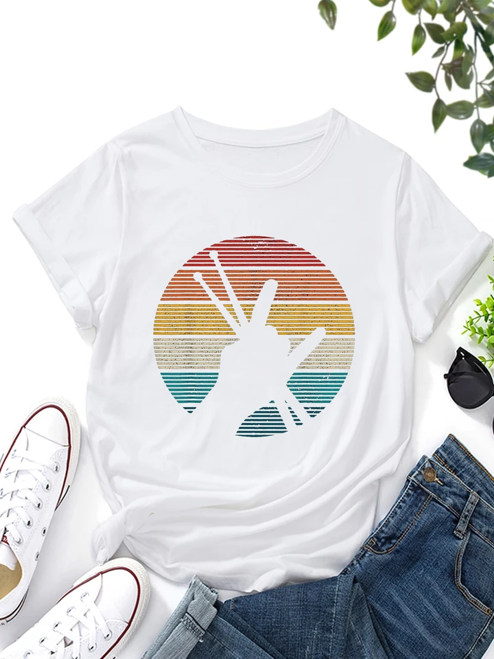 Vintage bubeník bubnové tyčinky Rock tlačené tričko Dámske dámske trendy Trend Harajuku leto nové tričko Príležitostné okrúhle krk krátky rukáv