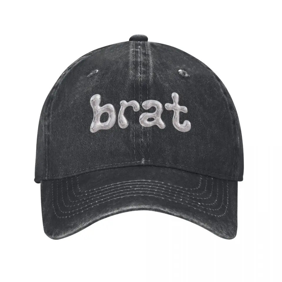 Vintage Charli XCX BRAT Chrome logo baseball cap unisex štýl zúfalého slnečného čiapky vonkajšie vonkajšie obdobia Cestovné čiapky klobúk