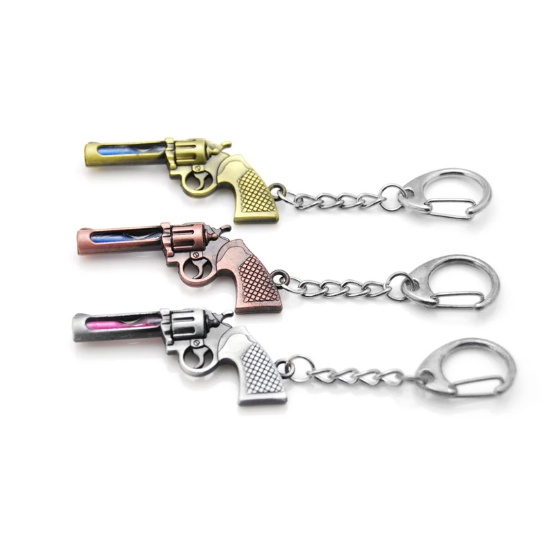 Vintage cs go go hýba Revolver AK47 Gun Keychain muži pištoľ Pištoľový kľúče kľúče prsteň na tašku