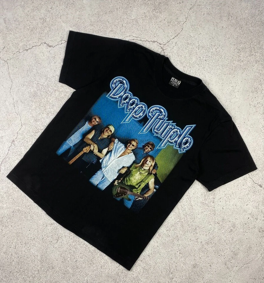 Vintage Deep Purple Band Rock Cotton Tee T tričko ML