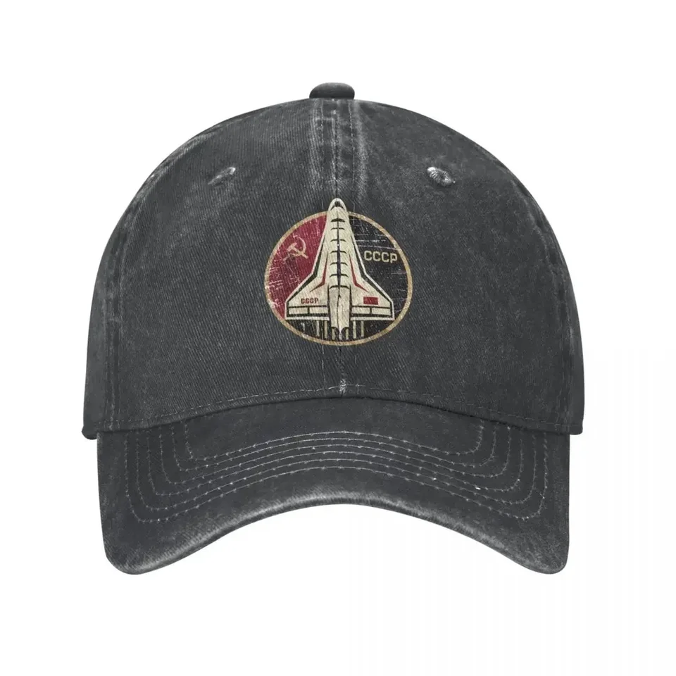 Vintage denim cccp yuri gagarin vesmír raketoplán značka baseball cap pre chlapca dievča slnečné klobúky nastaviteľné čiapky klobúky