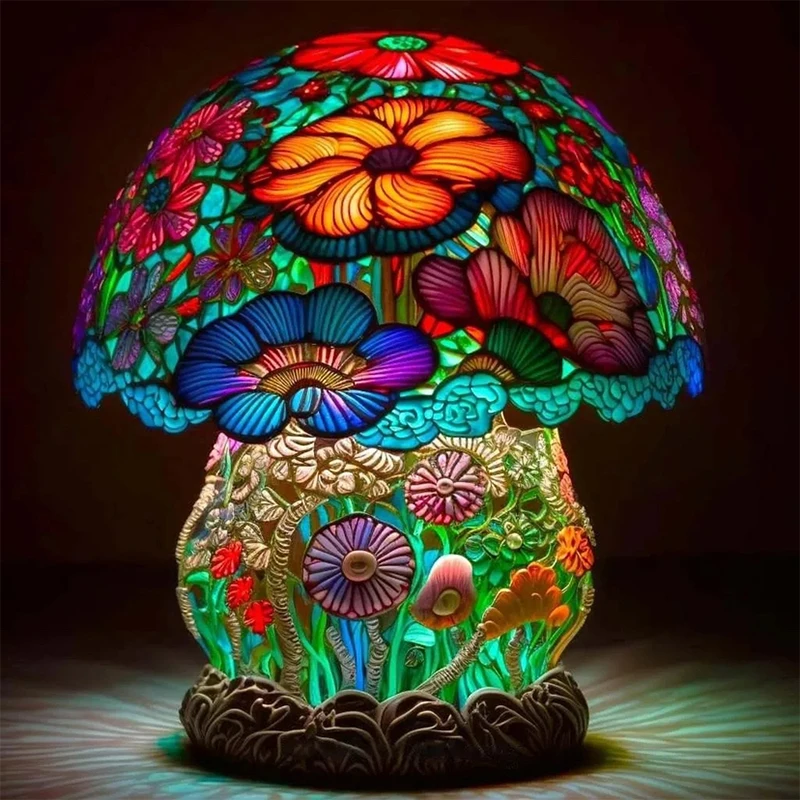 Vintage farebné sklo Series Stolové lampy Stolové lampy slimák chobotnica živici farebný ornament Desk