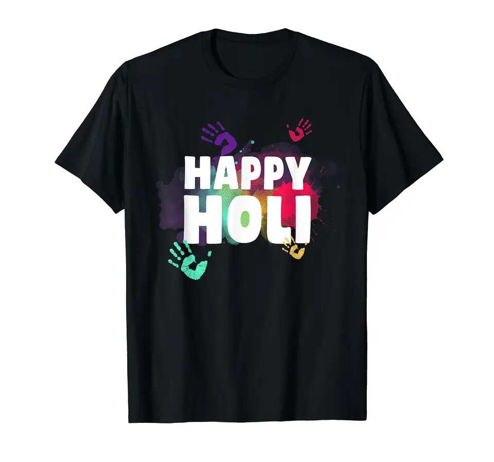 Vintage farebné šťastné holi farebné odtlačky odtlačkov prstov indický festival hindu