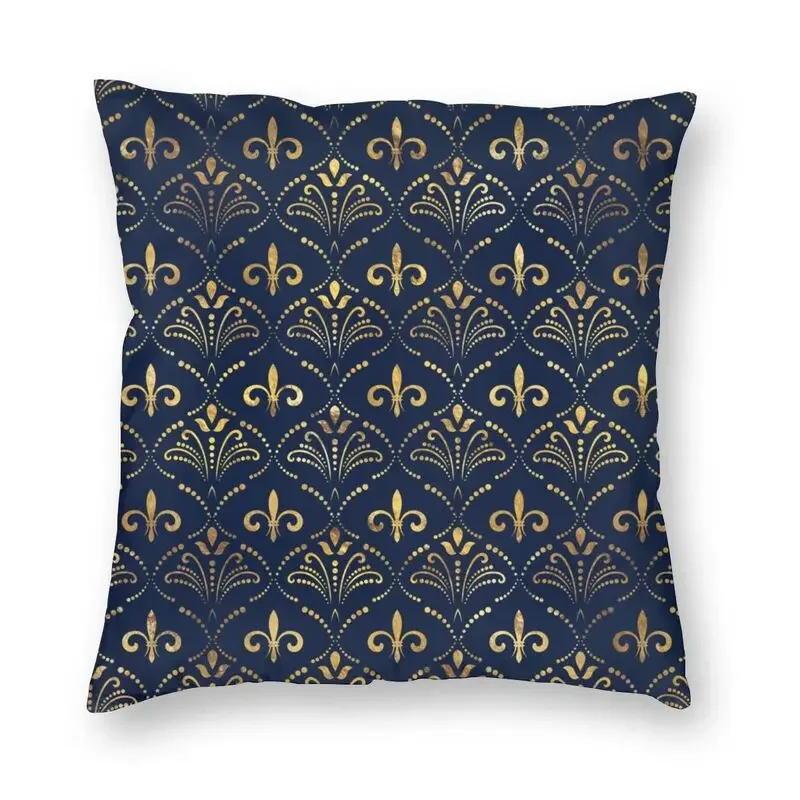 Vintage fleur de lis ornament smaragd zelený vankúš pre obývaciu izbu posvätný luxusný ľalový kvet vankúš na vankúš